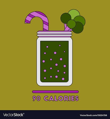 Icon in flat design smoothies broccoli vector image