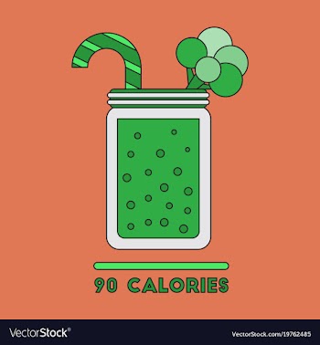 Icon in flat design smoothies broccoli vector image
