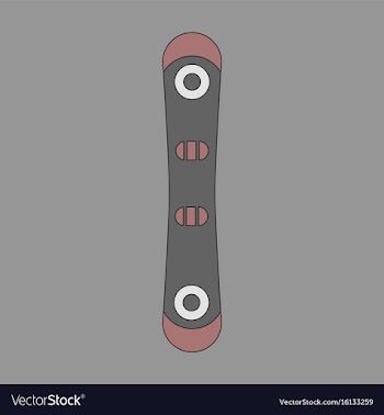 Icon in flat design snowboard vector image