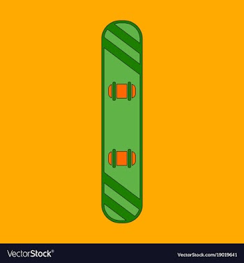 Icon in flat design snowboard vector image