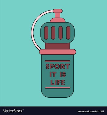 Icon in flat design sports bottle vector image