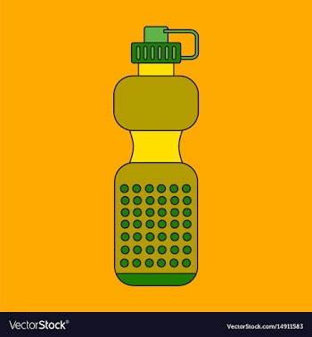 Icon in flat design sports bottle vector image