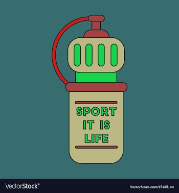 Icon in flat design sports bottle vector image