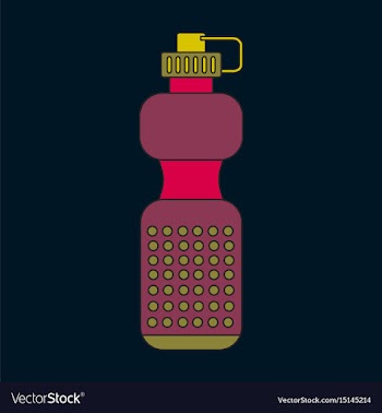 Icon in flat design sports bottle vector image