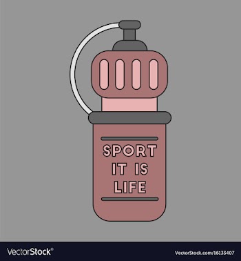 Icon in flat design sports bottle vector image