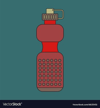 Icon in flat design sports bottle vector image