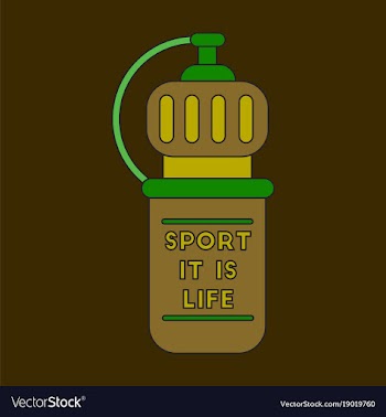 Icon in flat design sports bottle vector image