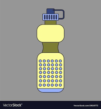 Icon in flat design sports bottle vector image