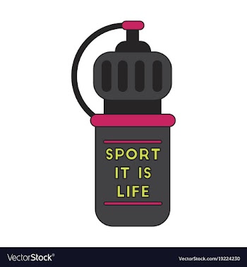 Icon in flat design sports bottle vector image