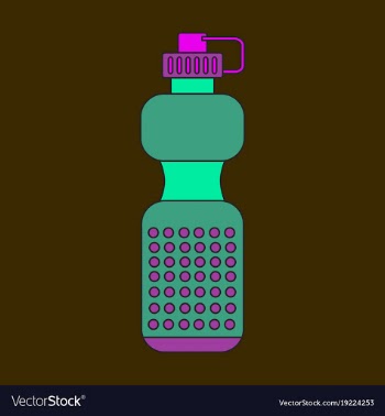 Icon in flat design sports bottle vector image