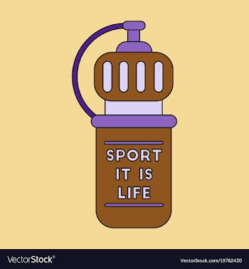 Icon in flat design sports bottle vector image