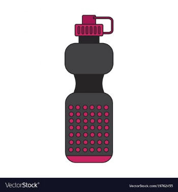 Icon in flat design sports bottle vector image