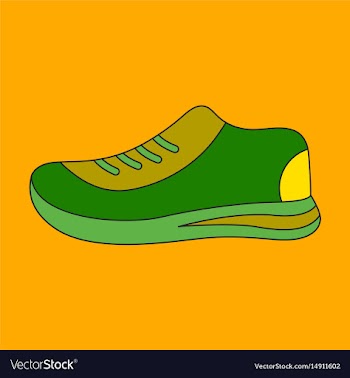 Icon in flat design sports shoes vector image