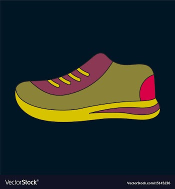 Icon in flat design sports shoes vector image