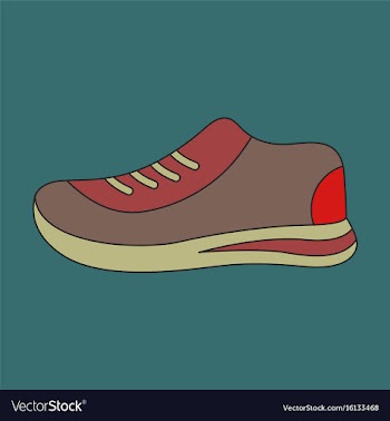 Icon in flat design sports shoes vector image