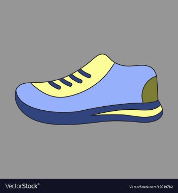 Icon in flat design sports shoes vector image
