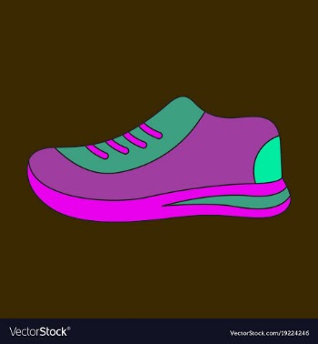 Icon in flat design sports shoes vector image