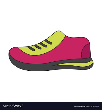 Icon in flat design sports shoes vector image
