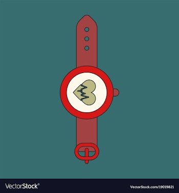 Icon in flat design sports watches vector image