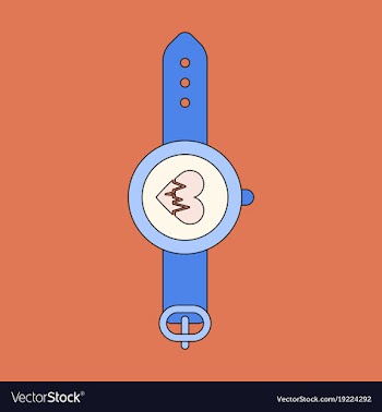 Icon in flat design sports watches vector image