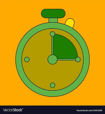 Icon in flat design stopwatch vector image