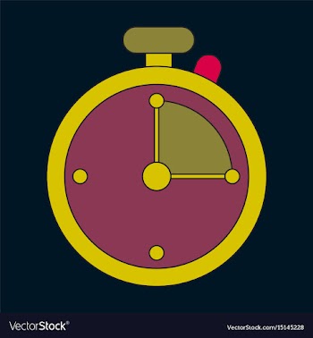 Icon in flat design stopwatch vector image