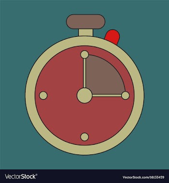 Icon in flat design stopwatch vector image