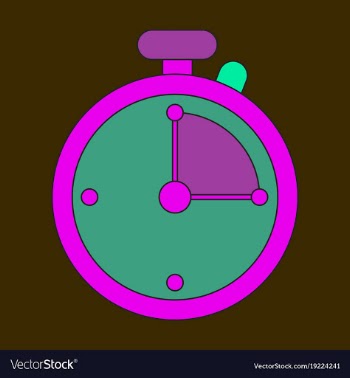 Icon in flat design stopwatch vector image