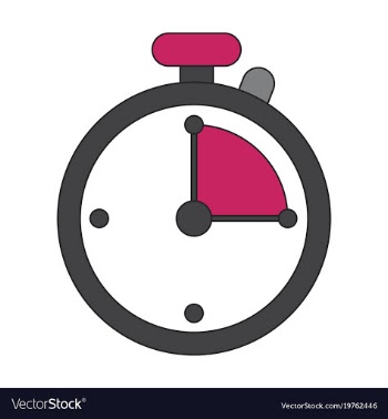 Icon in flat design stopwatch vector image