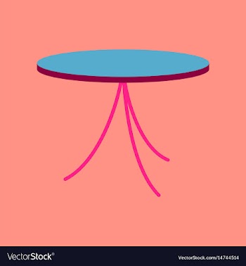 Icon in flat design table vector image