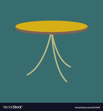 Icon in flat design table vector image