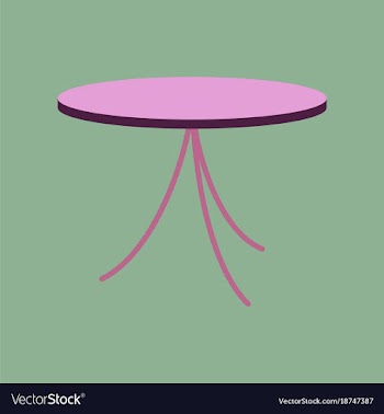 Icon in flat design table vector image
