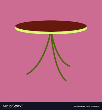 Icon in flat design table vector image
