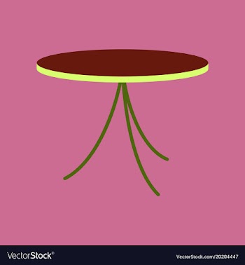 Icon in flat design table vector image