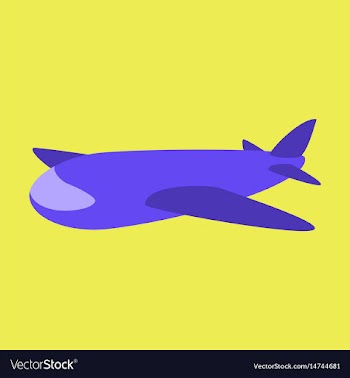 Icon in flat design toy airplane vector image