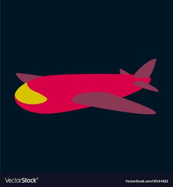 Icon in flat design toy airplane vector image