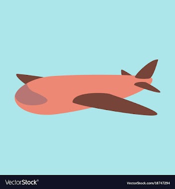 Icon in flat design toy airplane vector image