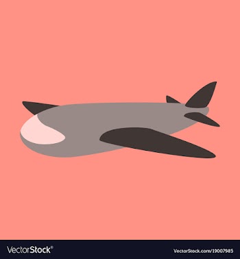 Icon in flat design toy airplane vector image