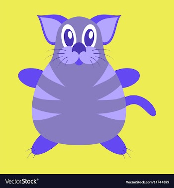 Icon in flat design toy cat vector image
