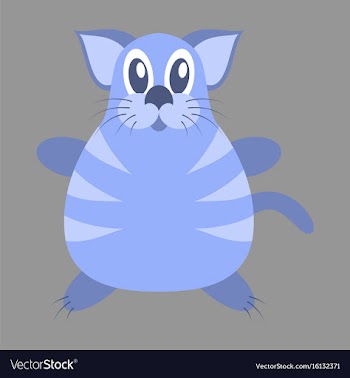 Icon in flat design toy cat vector image