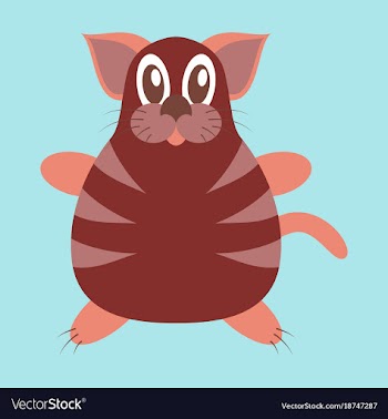 Icon in flat design toy cat vector image