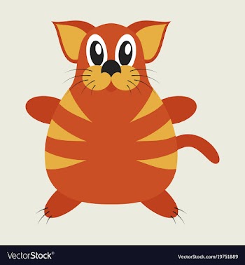 Icon in flat design toy cat vector image