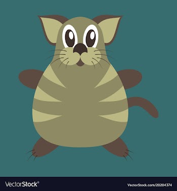 Icon in flat design toy cat vector image