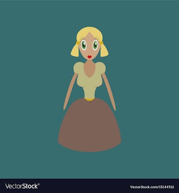 Icon in flat design toy doll vector image