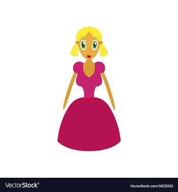 Icon in flat design toy doll vector image