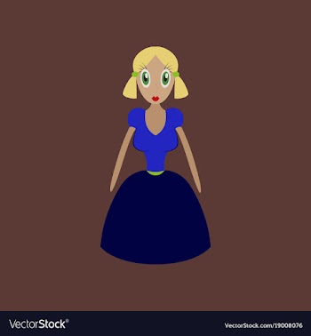 Icon in flat design toy doll vector image