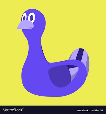 Icon in flat design toy duck vector image