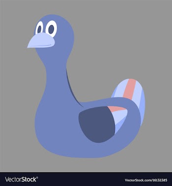 Icon in flat design toy duck vector image
