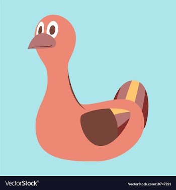 Icon in flat design toy duck vector image