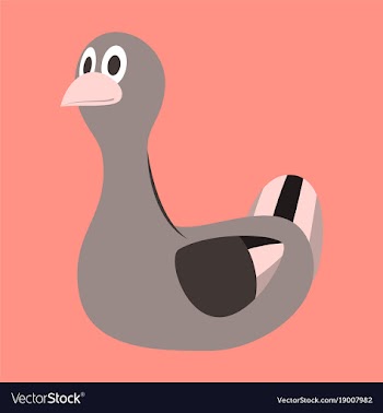 Icon in flat design toy duck vector image